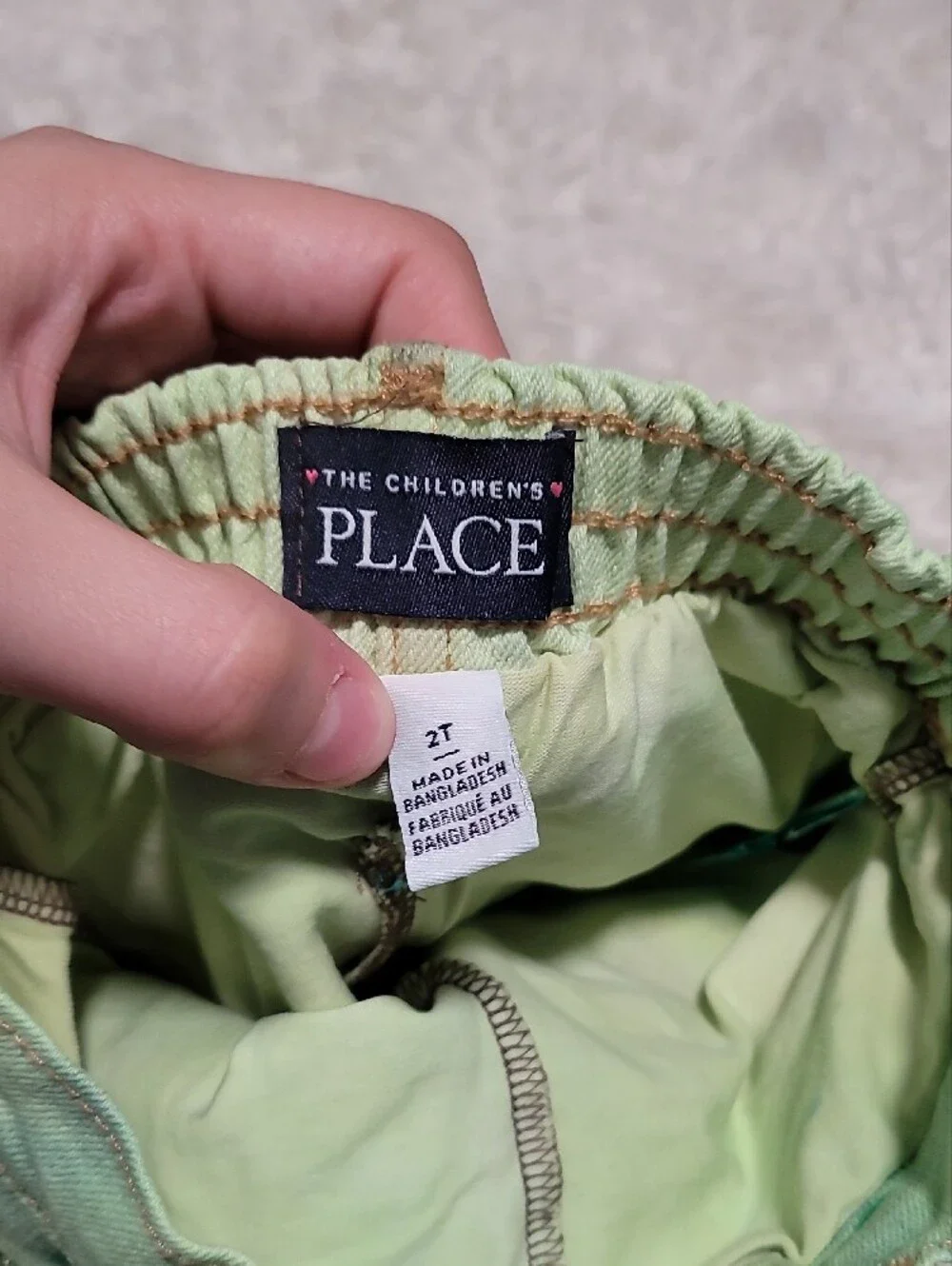 The Children's Place Mint Green Elastic Waist Shorts